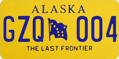 AK license plate GZQ004