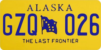 AK license plate GZQ026