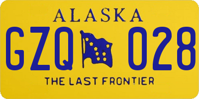 AK license plate GZQ028