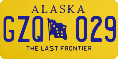 AK license plate GZQ029