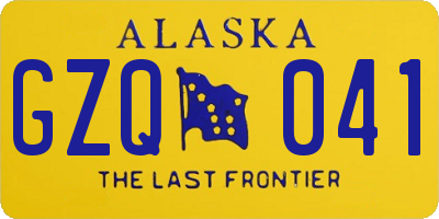 AK license plate GZQ041