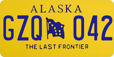 AK license plate GZQ042