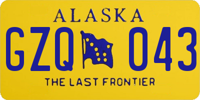 AK license plate GZQ043