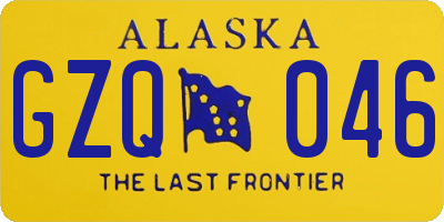 AK license plate GZQ046