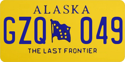 AK license plate GZQ049