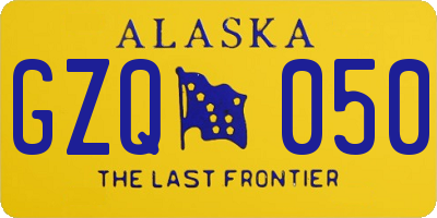 AK license plate GZQ050