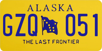 AK license plate GZQ051