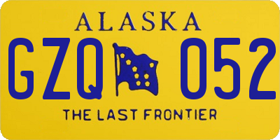 AK license plate GZQ052