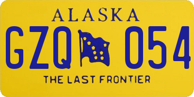 AK license plate GZQ054
