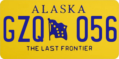 AK license plate GZQ056