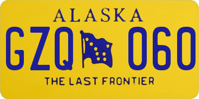 AK license plate GZQ060