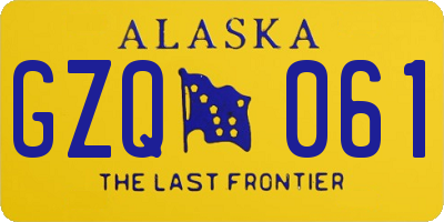 AK license plate GZQ061