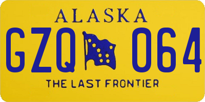 AK license plate GZQ064