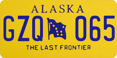 AK license plate GZQ065