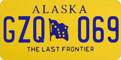AK license plate GZQ069