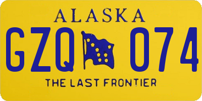 AK license plate GZQ074