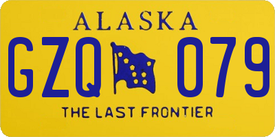 AK license plate GZQ079