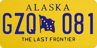 AK license plate GZQ081