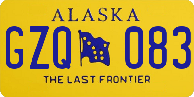 AK license plate GZQ083