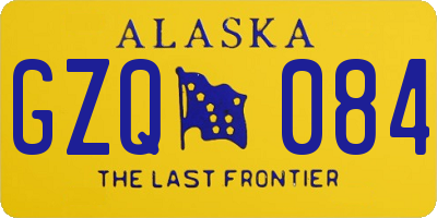 AK license plate GZQ084