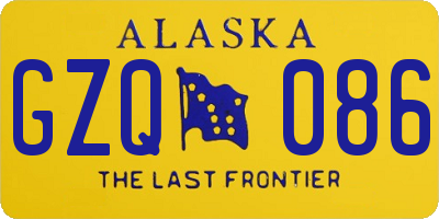 AK license plate GZQ086