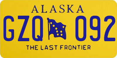 AK license plate GZQ092