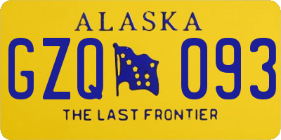 AK license plate GZQ093