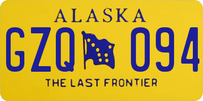 AK license plate GZQ094