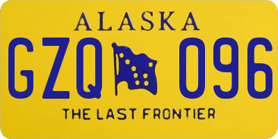 AK license plate GZQ096