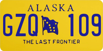 AK license plate GZQ109