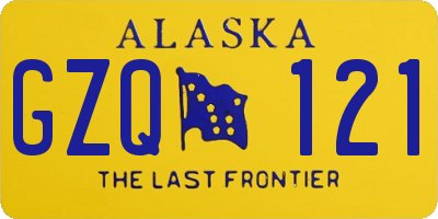 AK license plate GZQ121