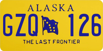 AK license plate GZQ126