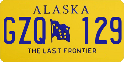 AK license plate GZQ129