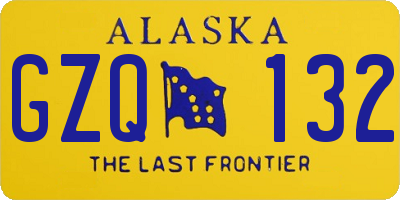 AK license plate GZQ132