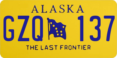 AK license plate GZQ137