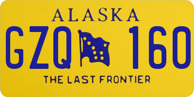 AK license plate GZQ160