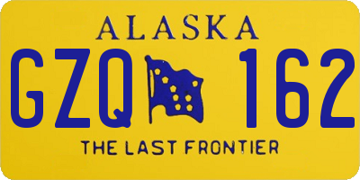 AK license plate GZQ162