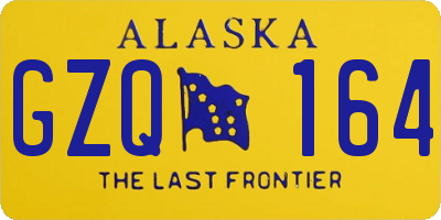 AK license plate GZQ164