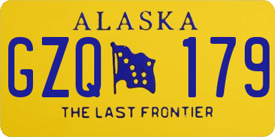 AK license plate GZQ179