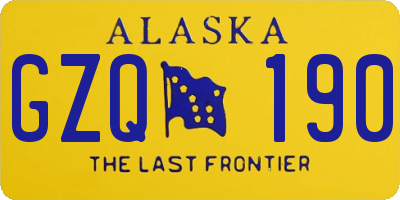 AK license plate GZQ190