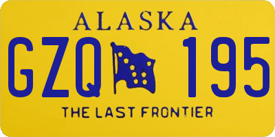 AK license plate GZQ195