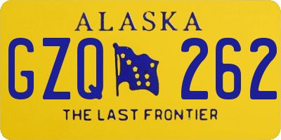 AK license plate GZQ262