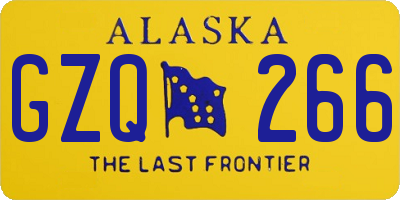 AK license plate GZQ266