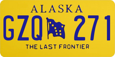 AK license plate GZQ271