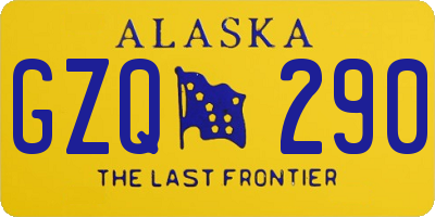 AK license plate GZQ290