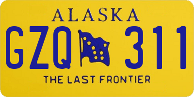 AK license plate GZQ311