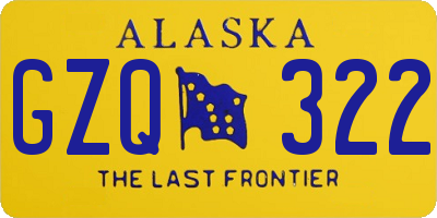 AK license plate GZQ322