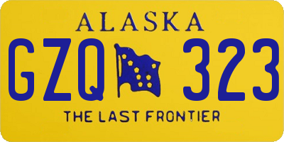 AK license plate GZQ323
