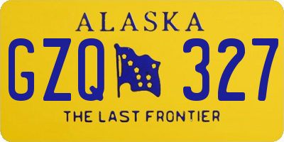 AK license plate GZQ327