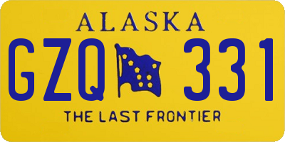 AK license plate GZQ331